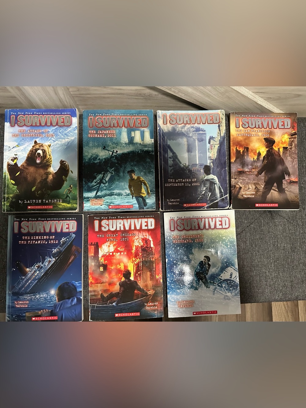 Scholastic I Survived lot of 7 books